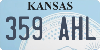 KS license plate 359AHL