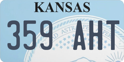 KS license plate 359AHT
