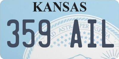 KS license plate 359AIL
