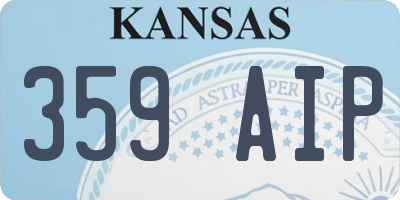 KS license plate 359AIP