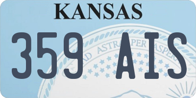 KS license plate 359AIS