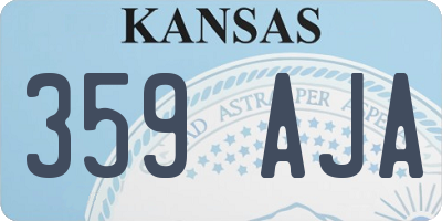 KS license plate 359AJA