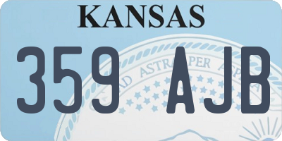 KS license plate 359AJB