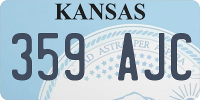 KS license plate 359AJC