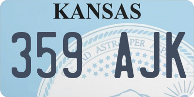 KS license plate 359AJK