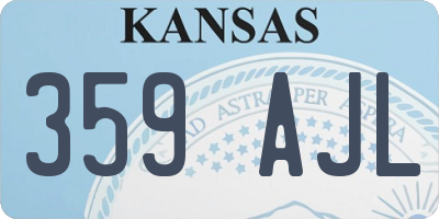KS license plate 359AJL