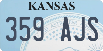 KS license plate 359AJS
