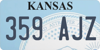 KS license plate 359AJZ