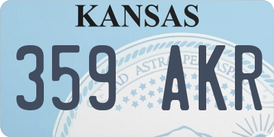 KS license plate 359AKR