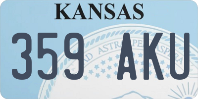 KS license plate 359AKU
