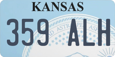 KS license plate 359ALH