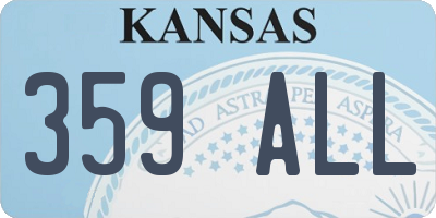KS license plate 359ALL