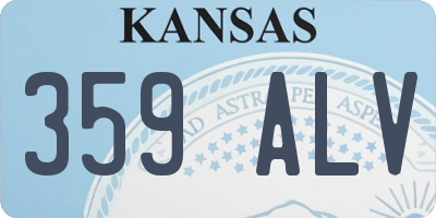 KS license plate 359ALV