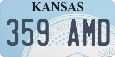 KS license plate 359AMD