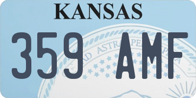 KS license plate 359AMF