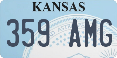 KS license plate 359AMG