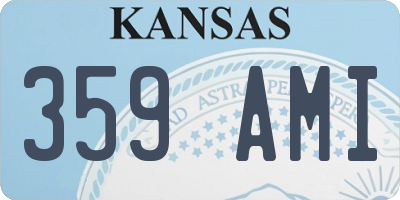 KS license plate 359AMI