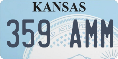 KS license plate 359AMM