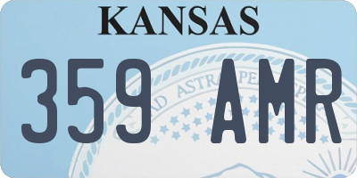 KS license plate 359AMR