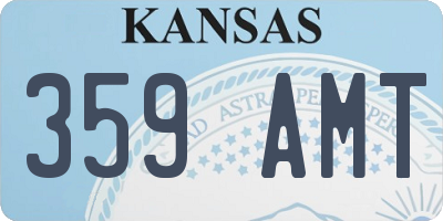 KS license plate 359AMT