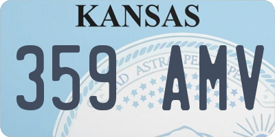 KS license plate 359AMV