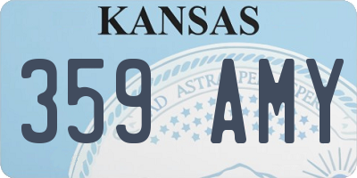 KS license plate 359AMY