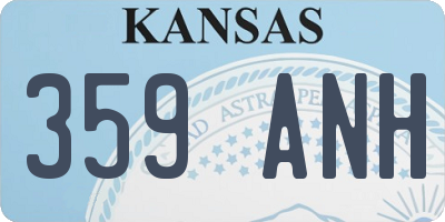 KS license plate 359ANH