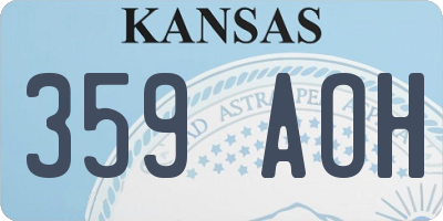KS license plate 359AOH