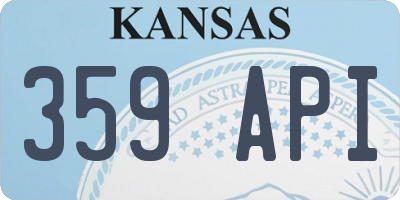 KS license plate 359API