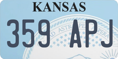 KS license plate 359APJ