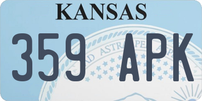 KS license plate 359APK