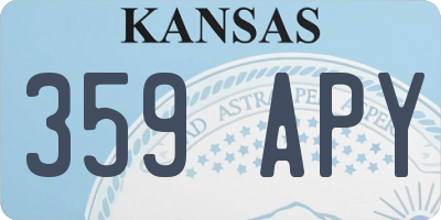KS license plate 359APY