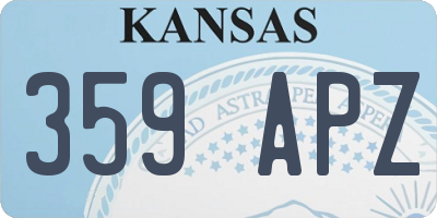 KS license plate 359APZ