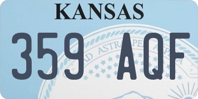 KS license plate 359AQF