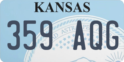 KS license plate 359AQG