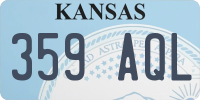 KS license plate 359AQL