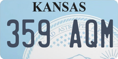 KS license plate 359AQM