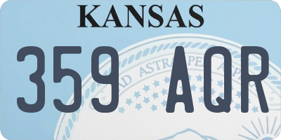 KS license plate 359AQR