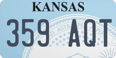KS license plate 359AQT