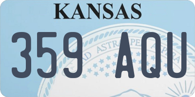 KS license plate 359AQU