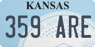 KS license plate 359ARE
