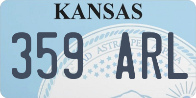 KS license plate 359ARL