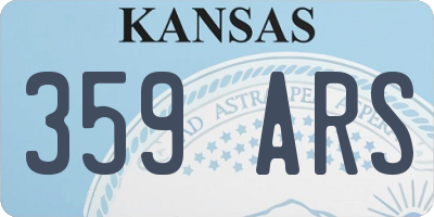 KS license plate 359ARS