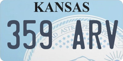 KS license plate 359ARV