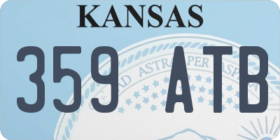 KS license plate 359ATB