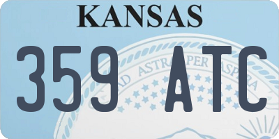 KS license plate 359ATC
