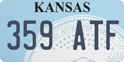 KS license plate 359ATF