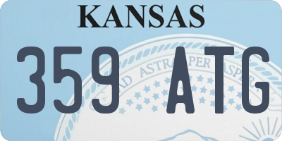 KS license plate 359ATG