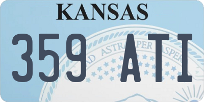 KS license plate 359ATI