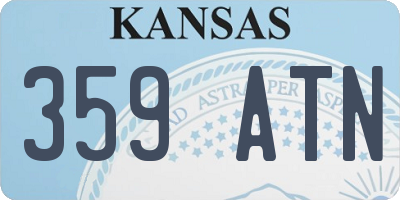 KS license plate 359ATN